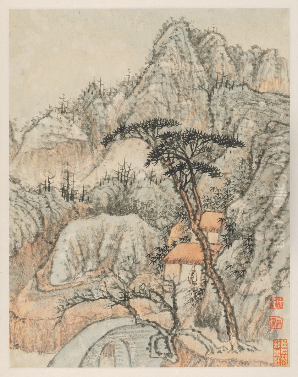 Reminiscences of Qinhuai River Oil Painting by Shitao Daoji
