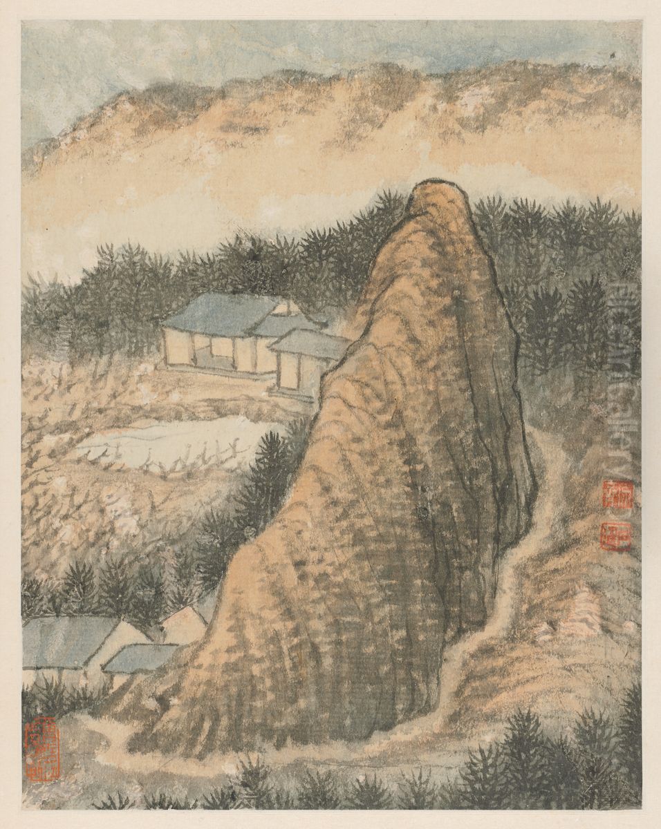 Reminiscences of Qinhuai River Oil Painting by Shitao Daoji
