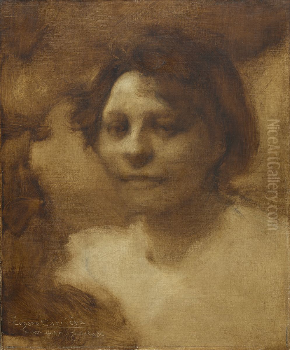 Madame Case Oil Painting by Eugene Carriere