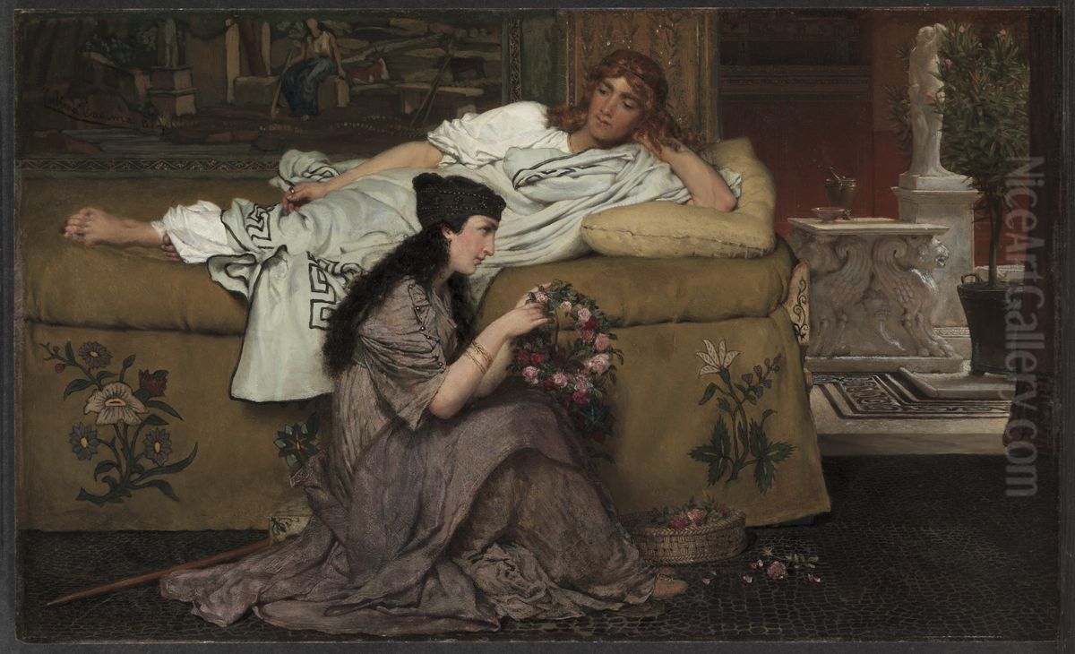Glaucus and Nydia Oil Painting by Lawrence Alma-Tadema