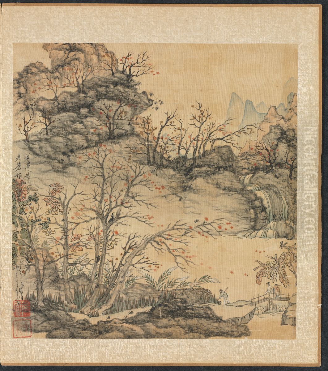 Autumn Landscape Oil Painting by Chen Hongshou