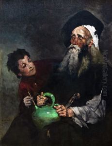 Lazarillo de Tormes and his blind masterFrancais:Lazarillo de Tormes et son maitre aveugle(l'aveugle a la cruche verte et l'enfant)Italiano:Lazarillo de Tormes e il suo maestro cieco