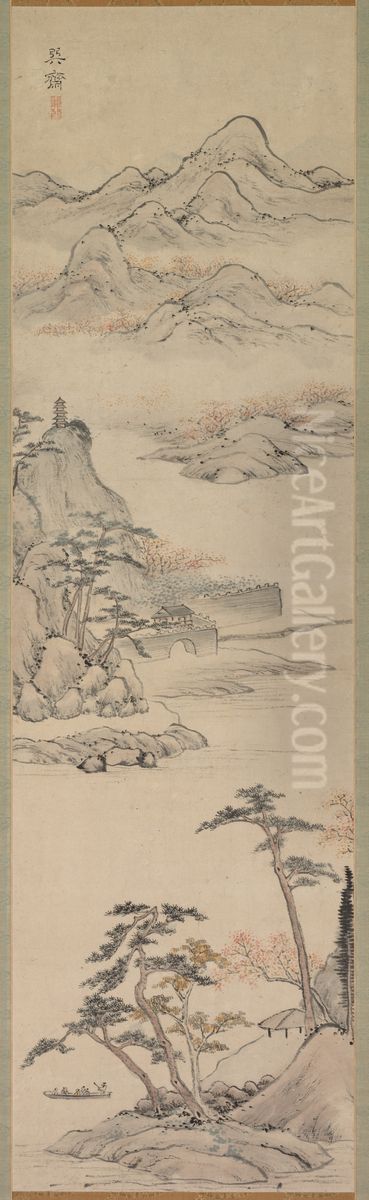 Landscape with Boaters Oil Painting by Sonsai