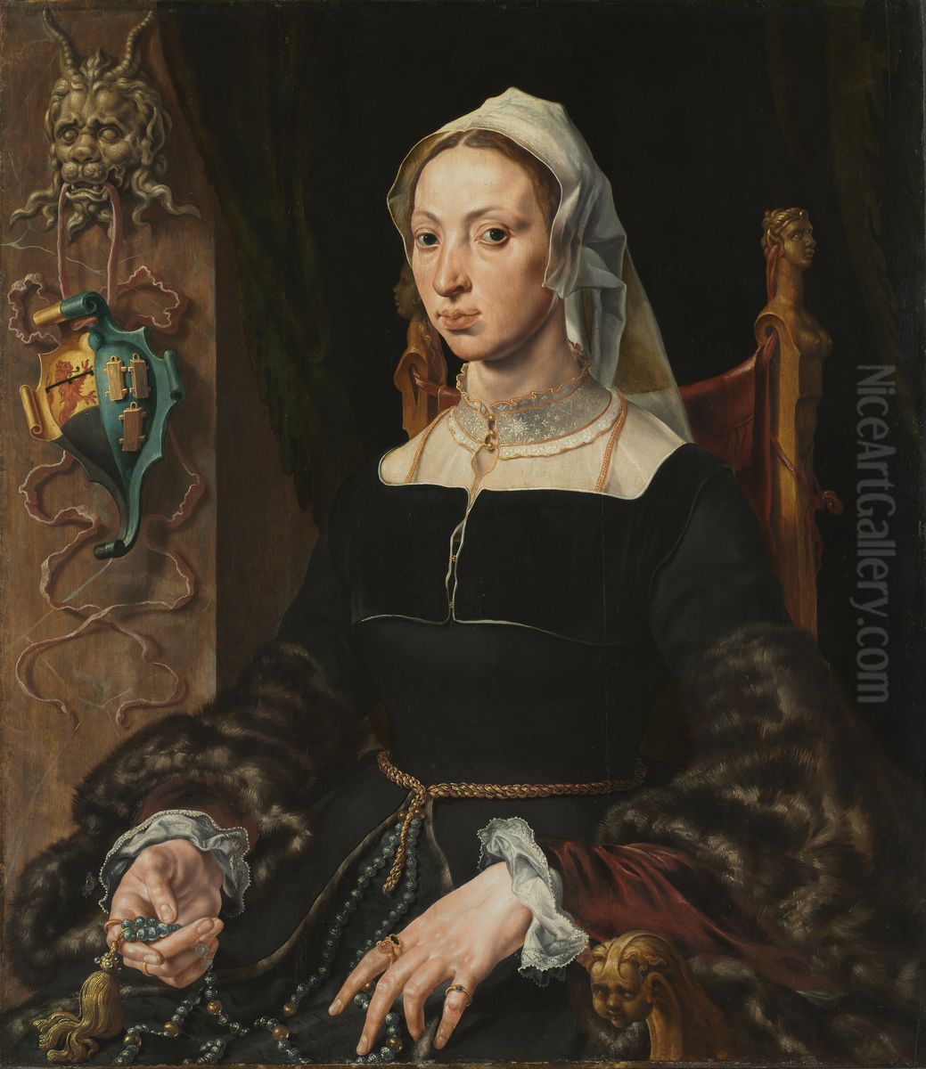 Portrait of Machtelt Suijs Oil Painting by Maarten Van Heemskerck
