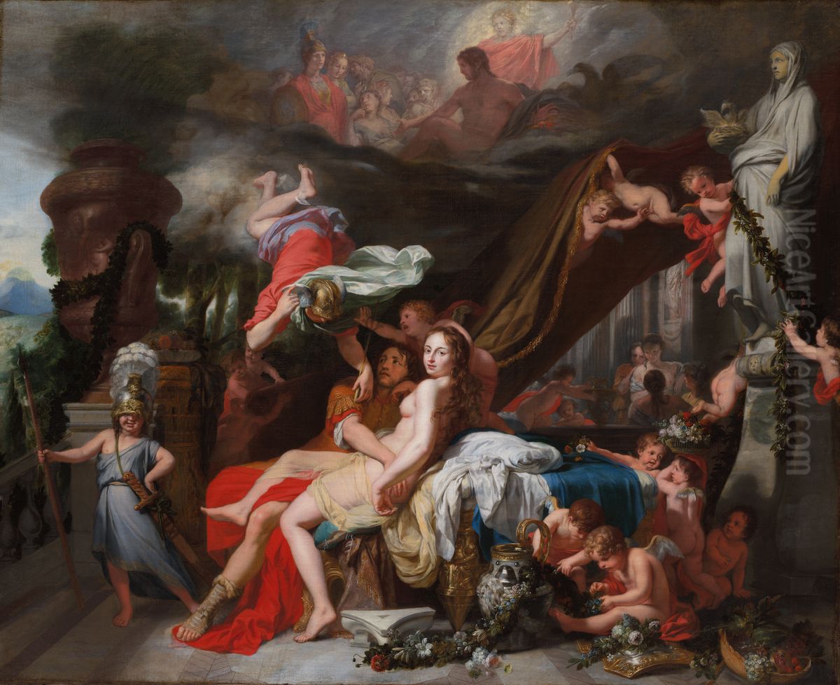 Hermes Ordering Calypso to Release Odysseus Oil Painting by Gerard de Lairesse