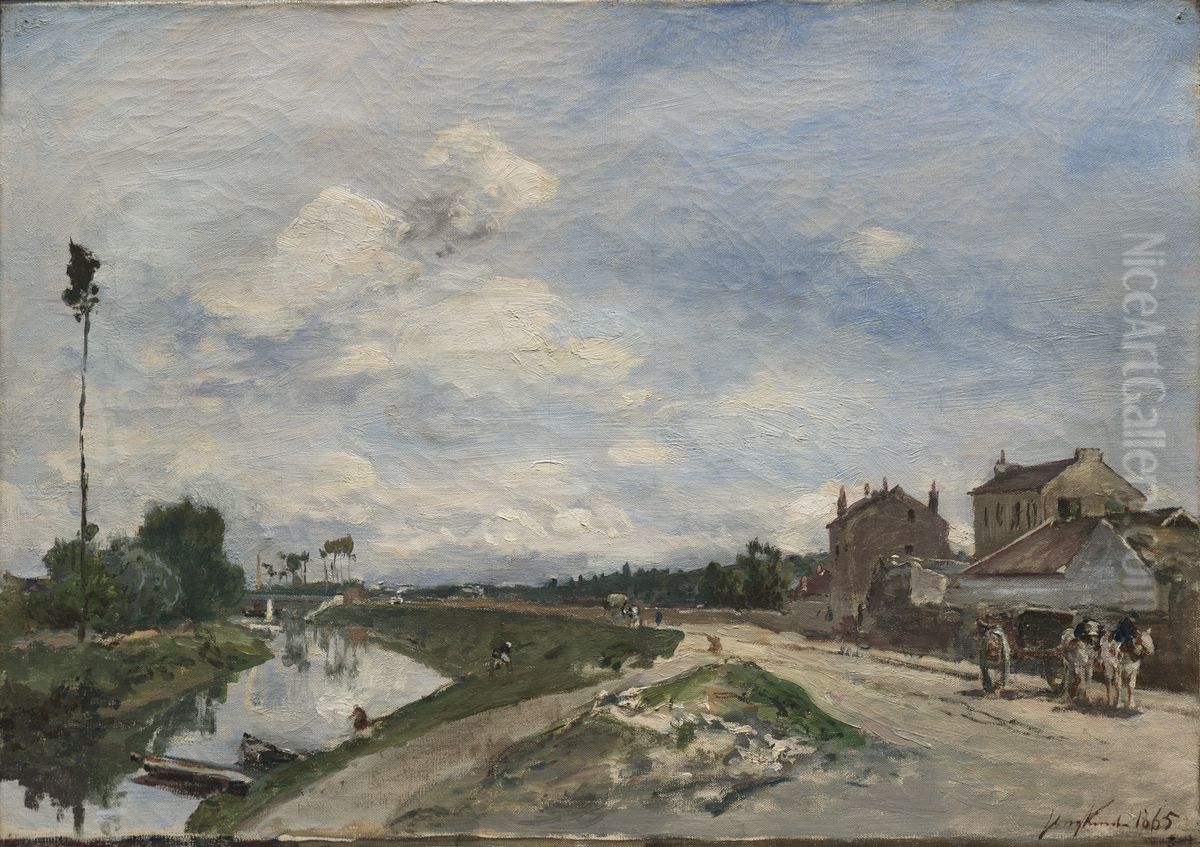 The Seine at Bas-Meudon Oil Painting by Johan Jongkind