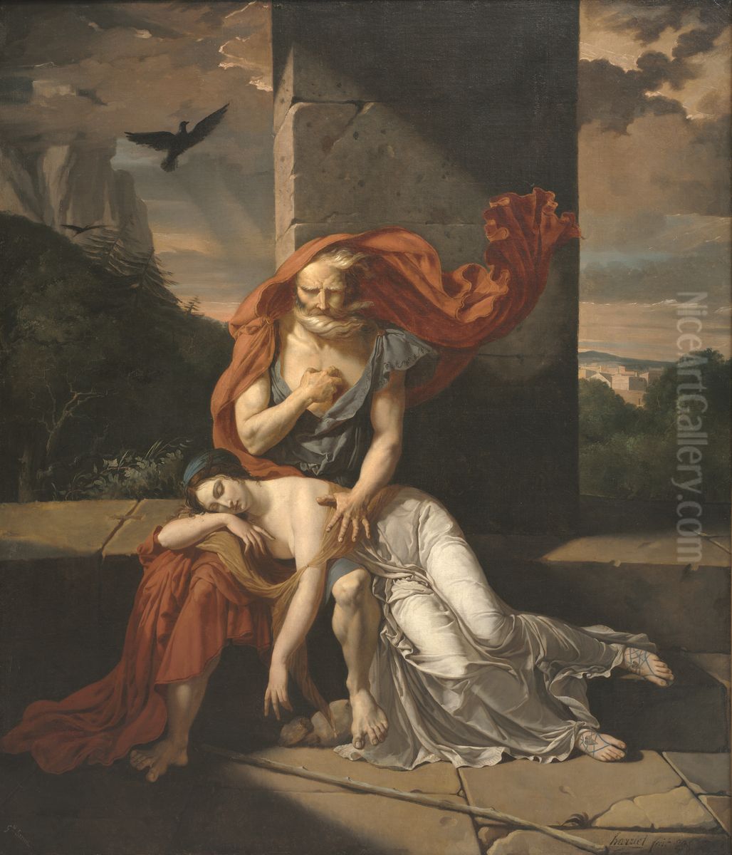 Oedipus at Colonus Oil Painting by Fulchran-Jean Harriet