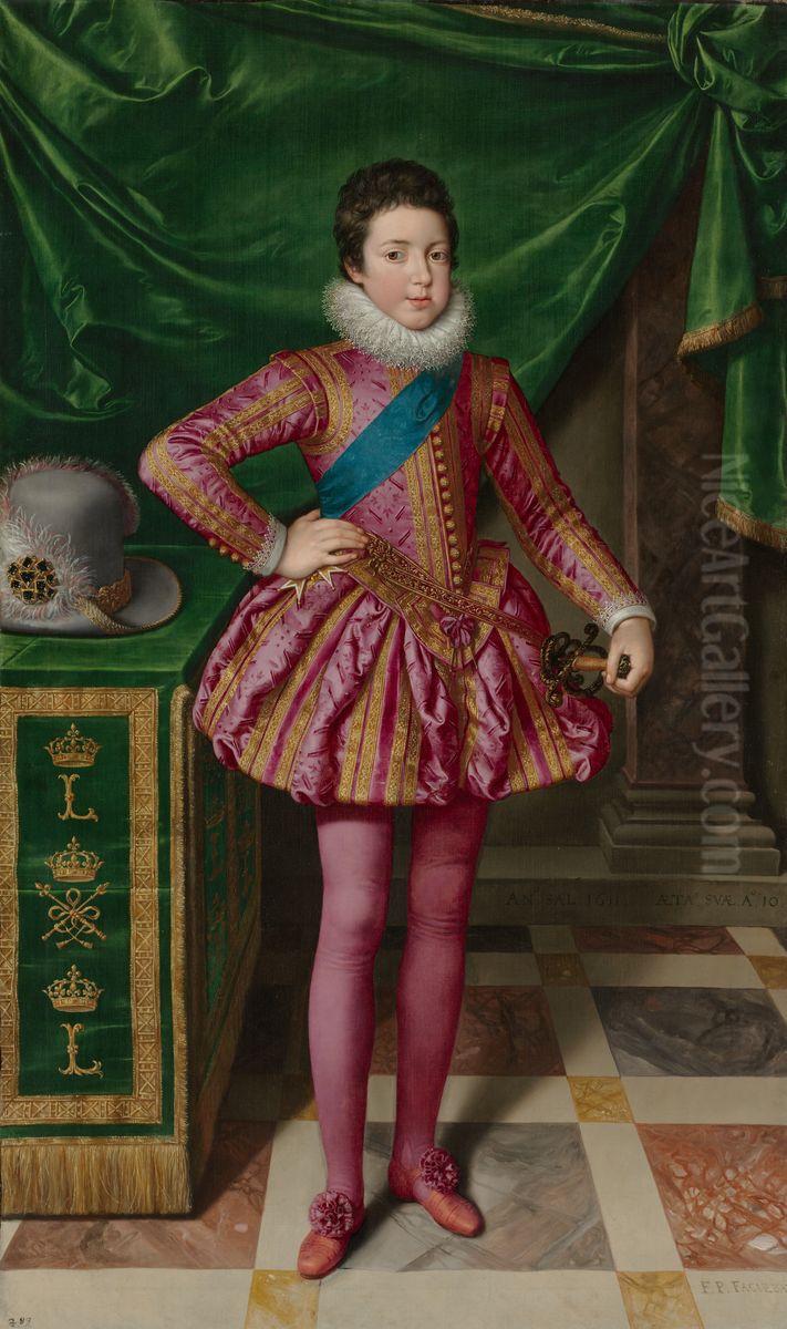 Portrait of King Louis XIII of France Oil Painting by Frans Pourbus the younger
