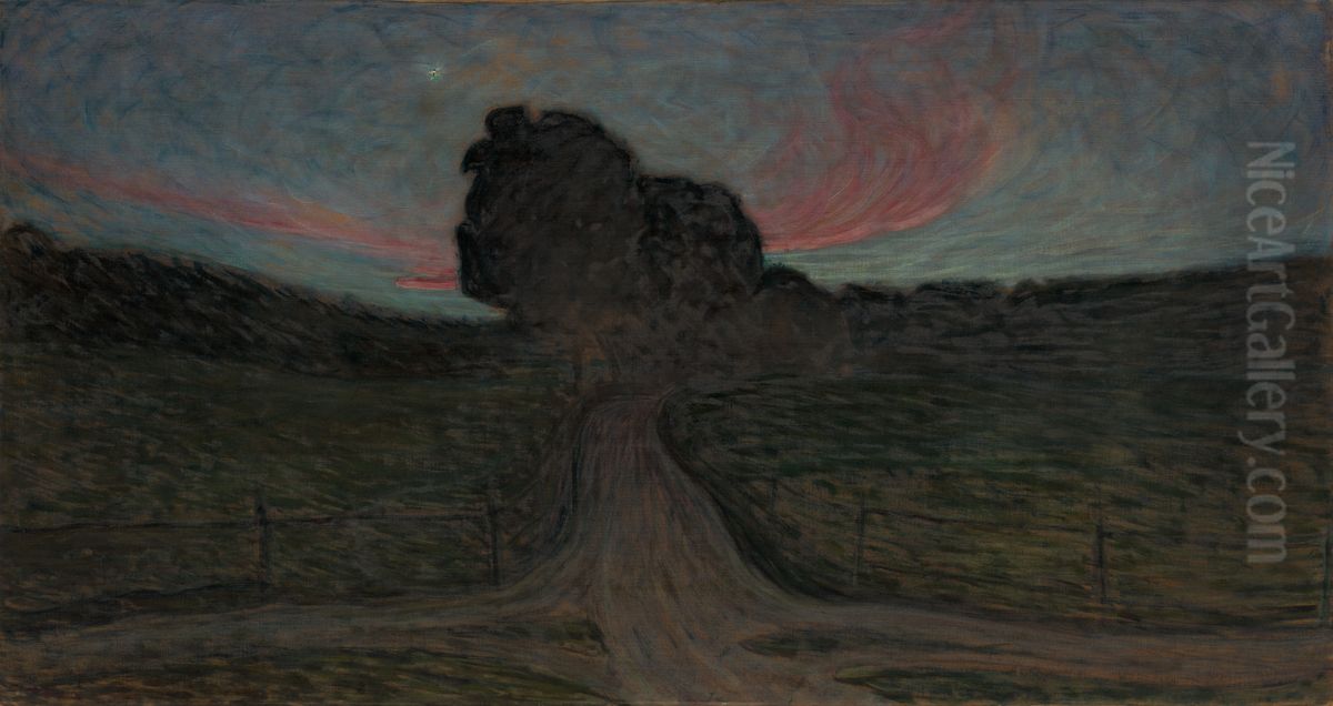Evening Mood-Lidingo Oil Painting by Eugene Jansson