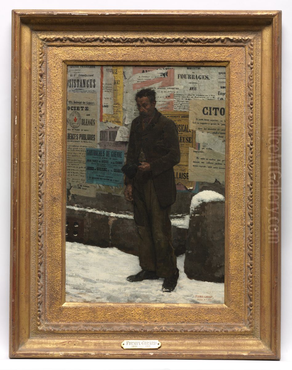 The Veteran Oil Painting by Marie-Francois Firmin-Girard