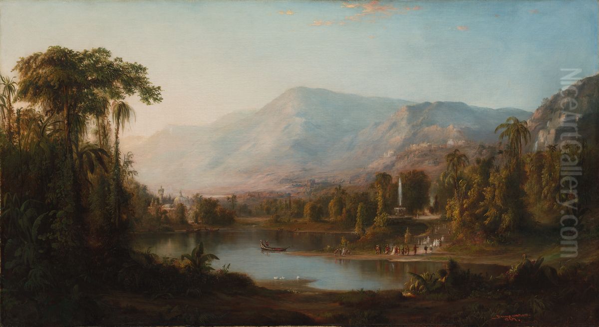 Vale of Kashmir Oil Painting by Robert Seldon Duncanson