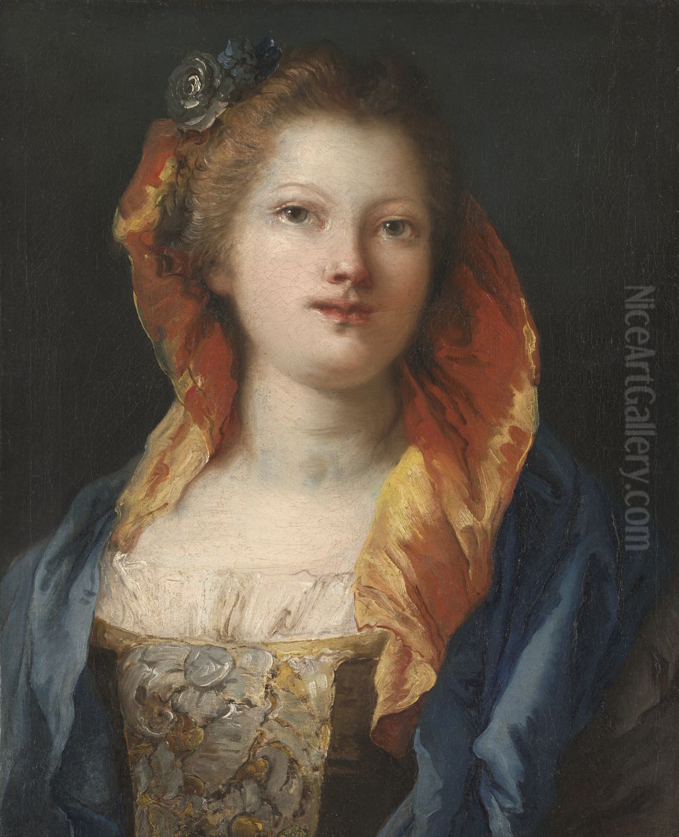 Portrait of a Woman Oil Painting by Giovanni Domenico Tiepolo