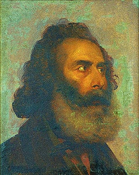 Head of a man Oil Painting by Victor Meirelles