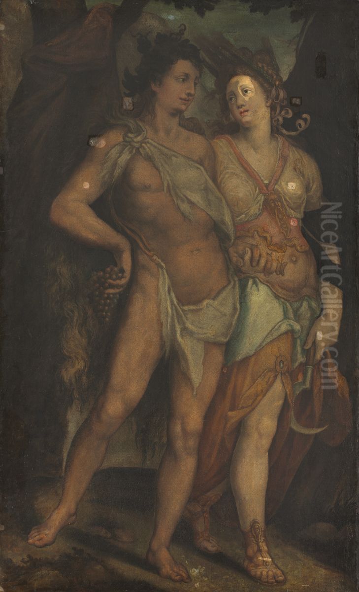 Ceres and Bacchus Oil Painting by Bartholomeus Spranger