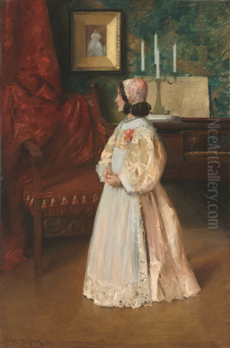 Portrait of My Daughter Alice Oil Painting by William Merritt Chase