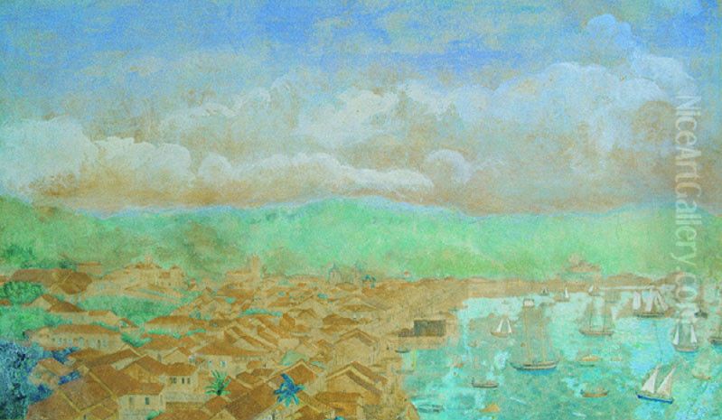 Vista do Desterro Oil Painting by Victor Meirelles