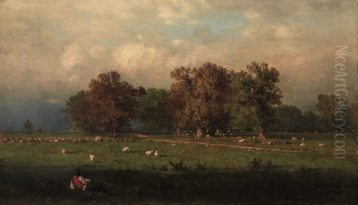 Durham, Connecticut Oil Painting by George Inness