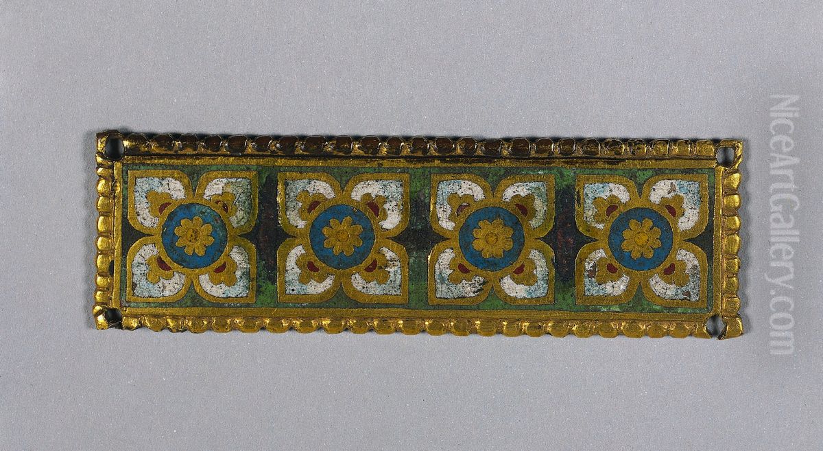Plaque, probably from a Reliquary Shrine Oil Painting by Gari Julius Melchers