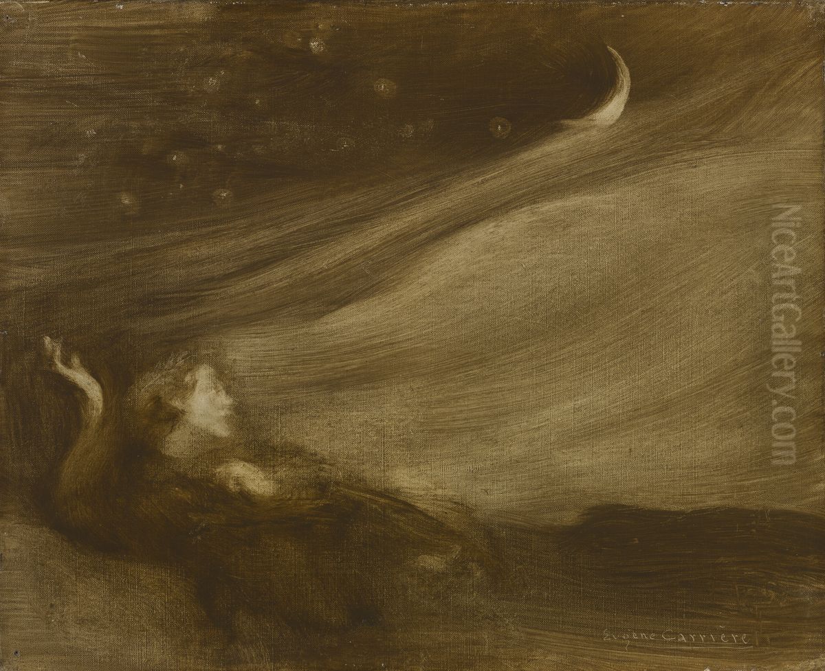 The Contemplator Oil Painting by Eugene Carriere