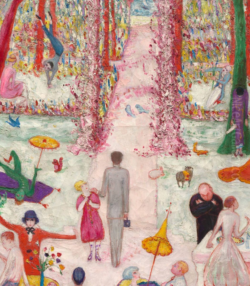 Sunday Afternoon in the Country Oil Painting by Florine Stettheimer