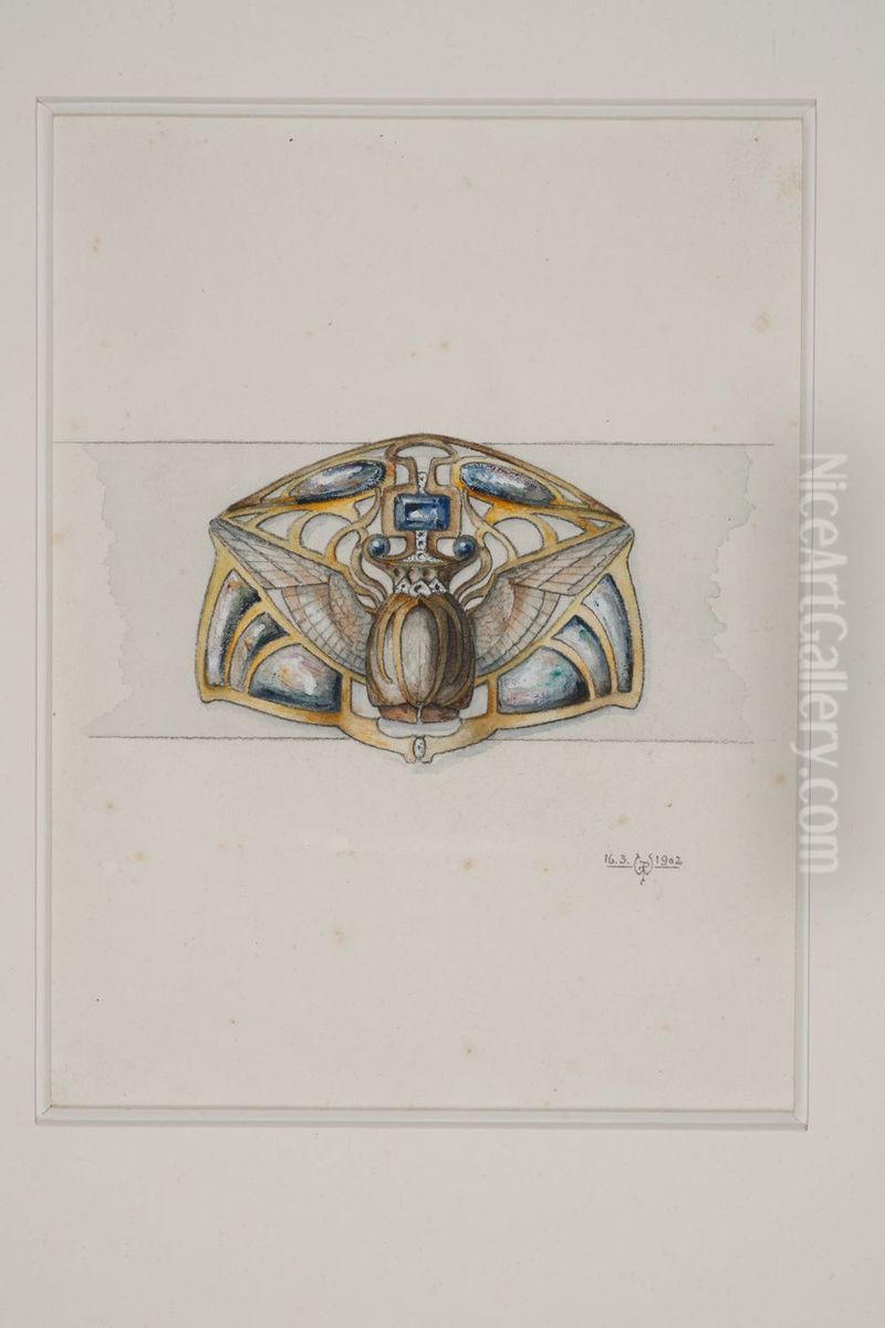 drawing by Philippe Wolfers , KBS-FRB, D2017.023.019.092 Oil Painting by Philippe Wolfers