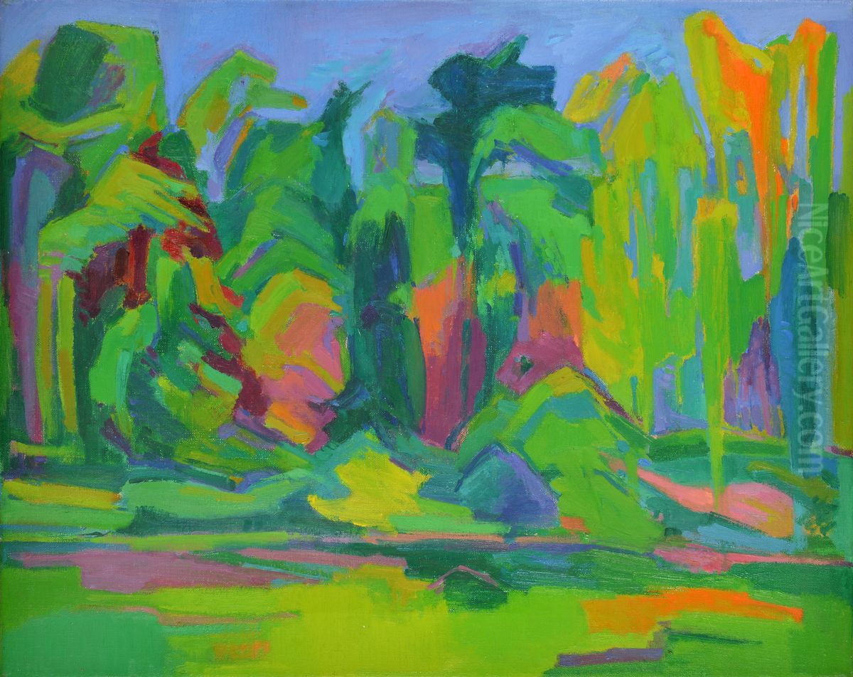 Bos van Kasteel Neercanne Oil Painting by Willy Gorissen