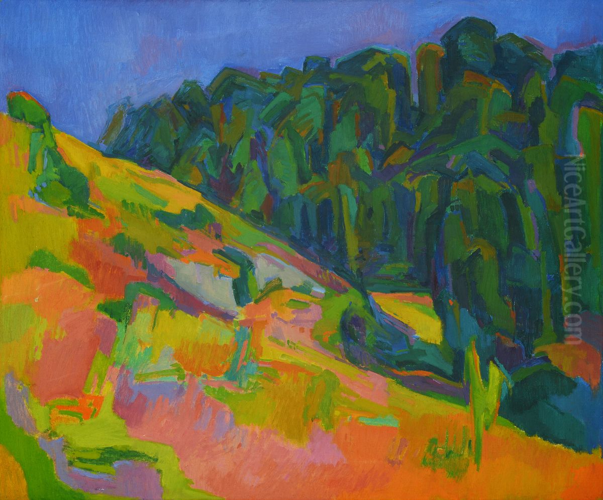 Gezicht op de Tiendeberg (Kanne, Belgie) Oil Painting by Willy Gorissen