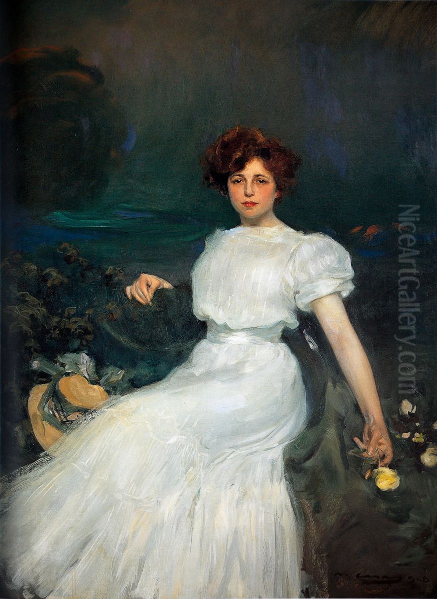 Lady Baladia portrait Oil Painting by Ramon Casas
