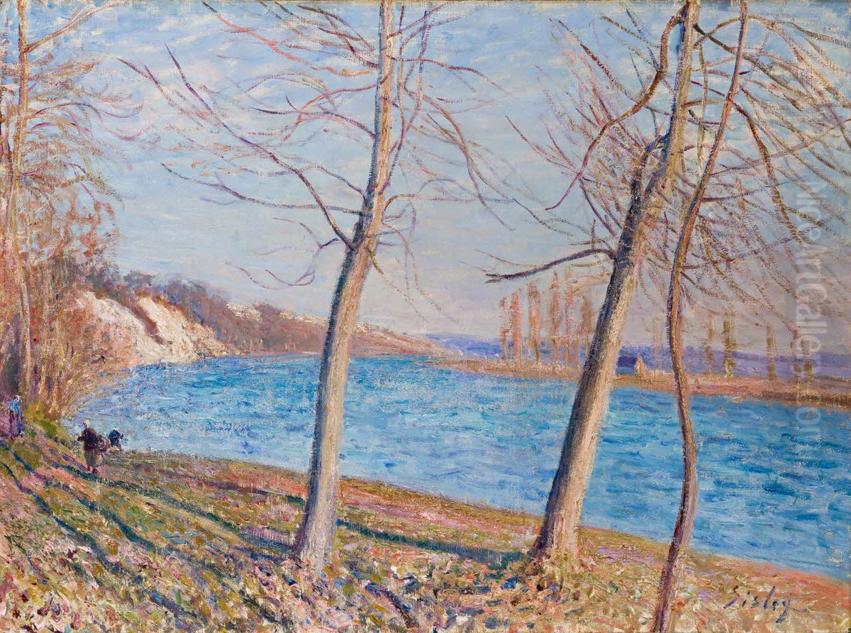 River Banks at Veneux Oil Painting by Alfred Sisley