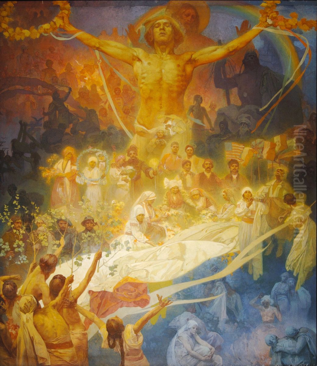 Apotheosa z dejin Slovanstva Oil Painting by museum collection