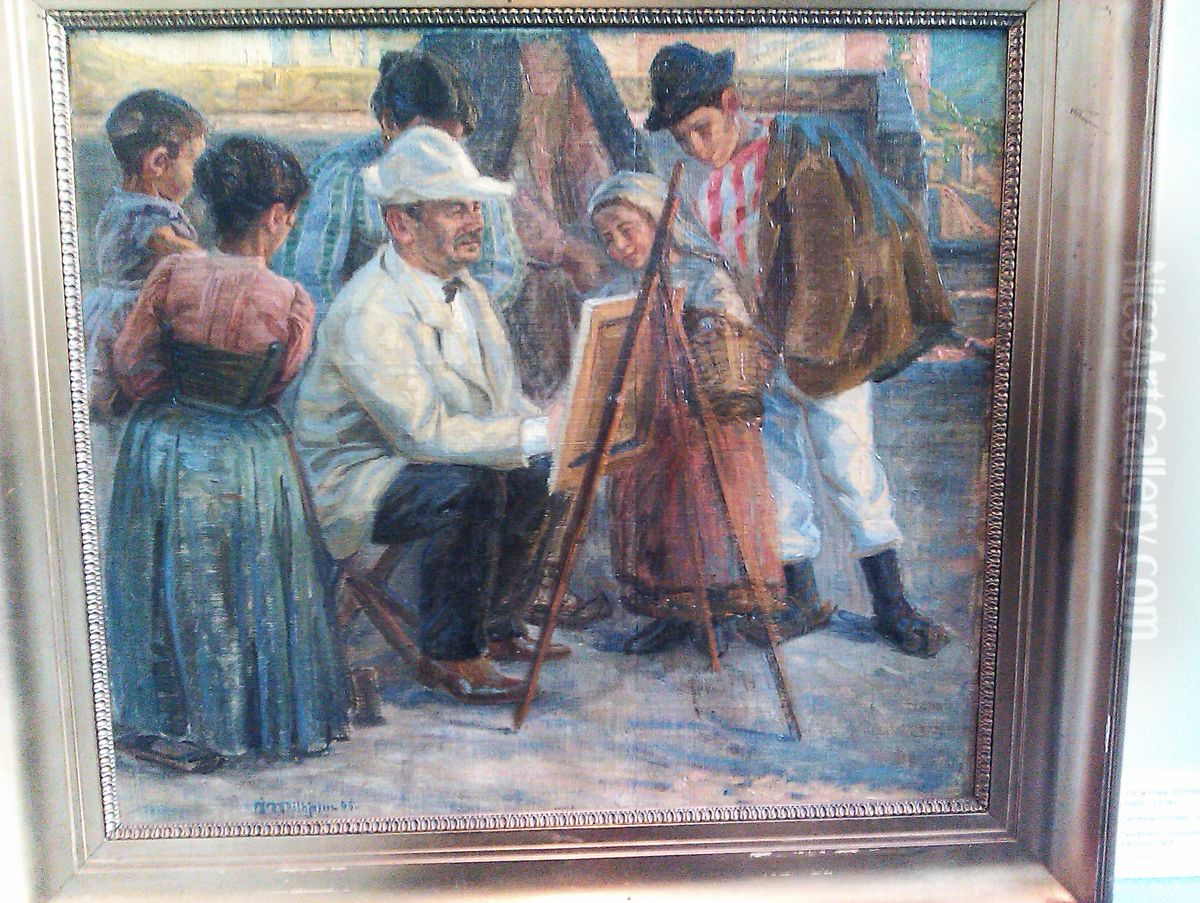 Zahrtmann maler i Civita d'Antino Oil Painting by Johannes Wilhjelm