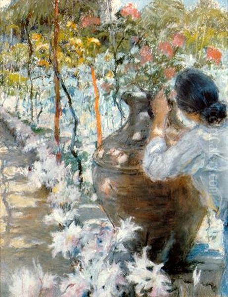Spring Oil Painting by Jose Malhoa
