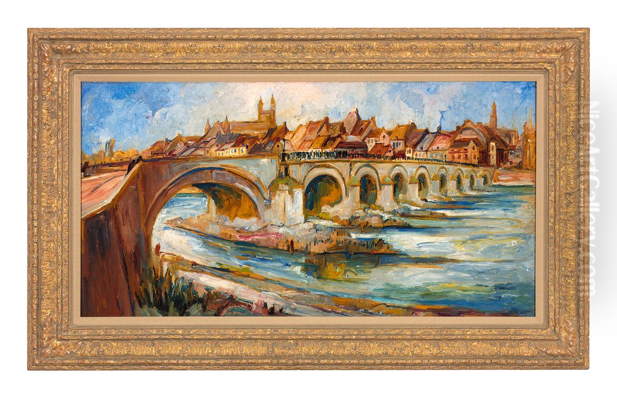 The Sint Servaasbrug in Maastricht Oil Painting by Henri Jonas