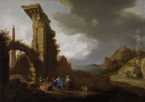 Roman landscape with Christ and the centurion of Capernaum Roman landscape with Christ and the centurion of Capernaum