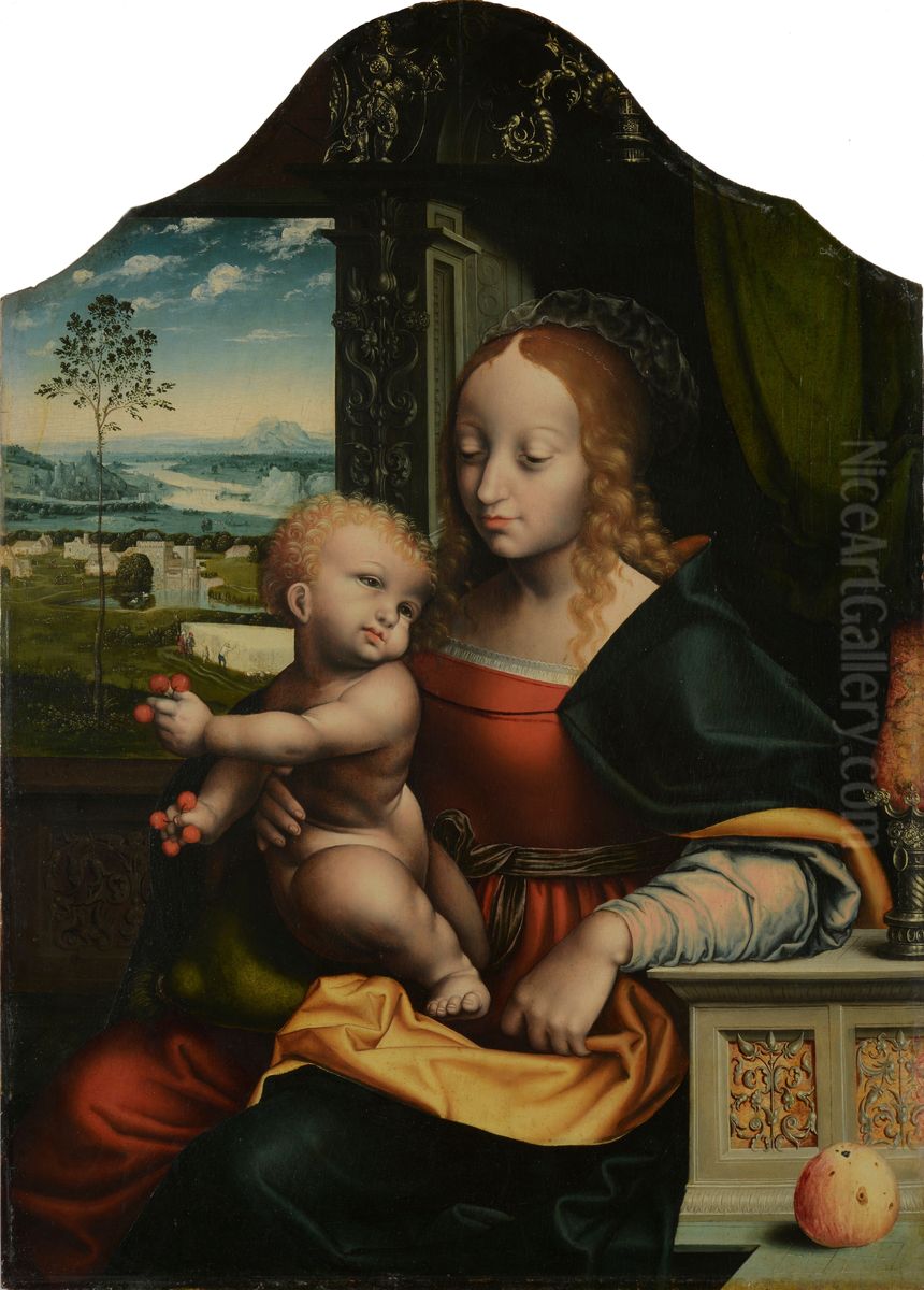 Madoona with child Oil Painting by Joos Van Cleve