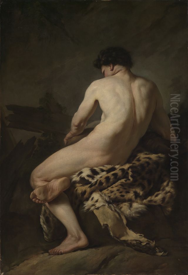 Bacchus Oil Painting by Jean-Baptiste Marie Pierre