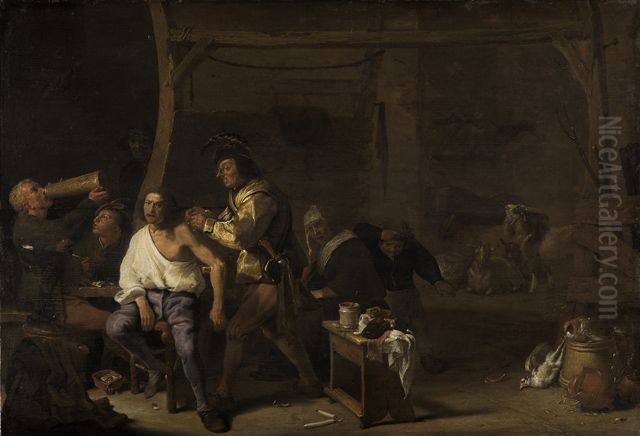Die Schulteroperation Oil Painting by Cornelis Saftleven