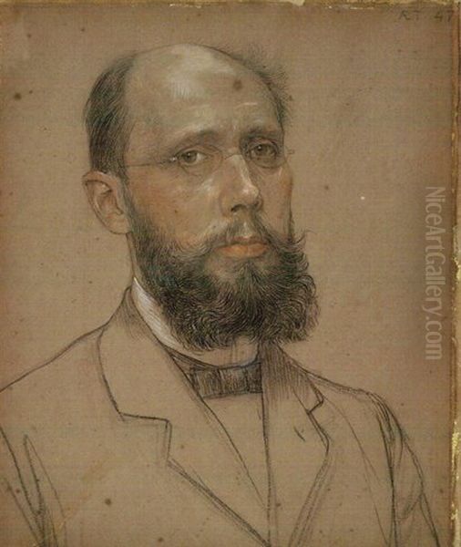 Der Archivar Samuel Muller Fz Oil Painting by Jan Veth
