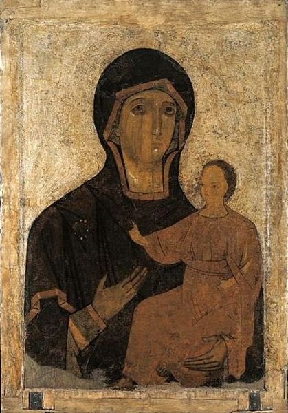 Ryazan Madonna and child Oil Painting by unknown