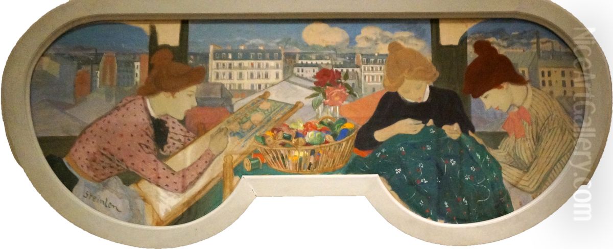 The application of the decoration Oil Painting by Theophile Steinlen