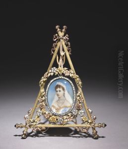 Triangular Frame with Portrait of Czarina Alexandra Feodorovna
