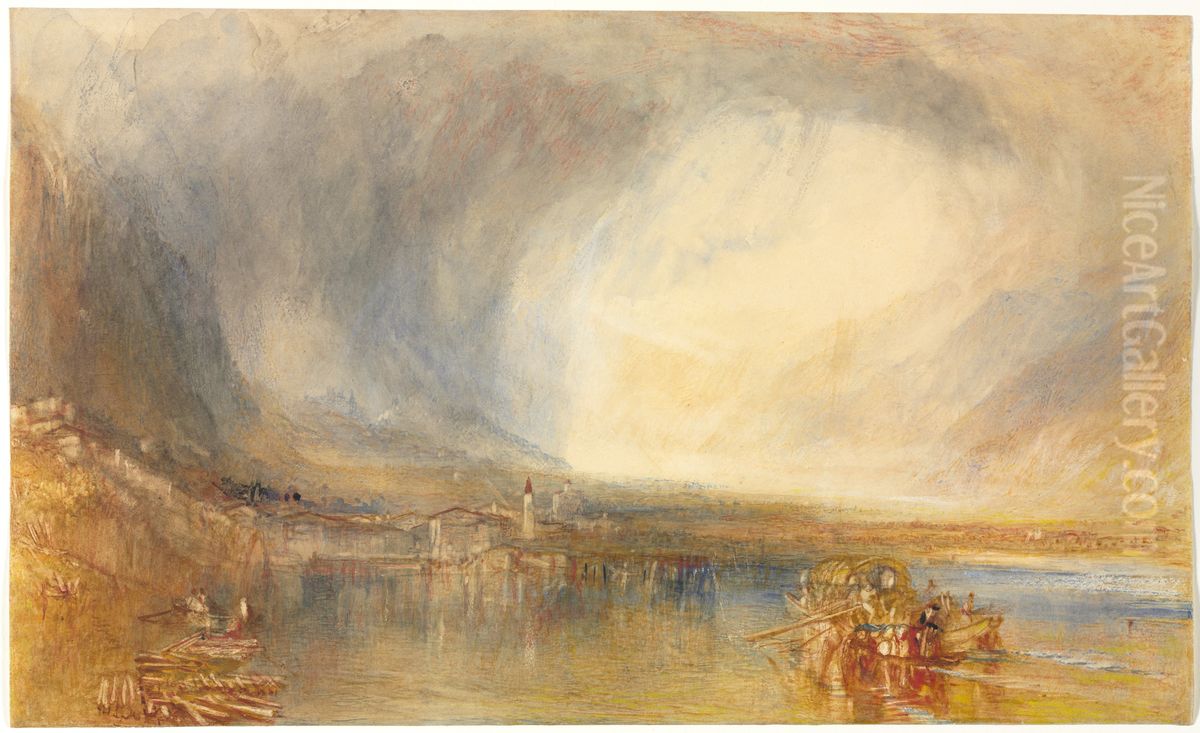 Fluelen, from the Lake of Lucerne Oil Painting by J. M. W. Turner