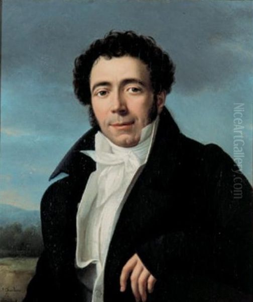 Portrait of a man Oil Painting by Sophie Cheradame