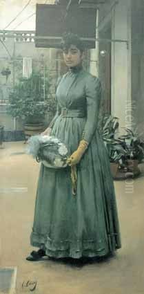 Portrait of Elisa Casas Oil Painting by Ramon Casas