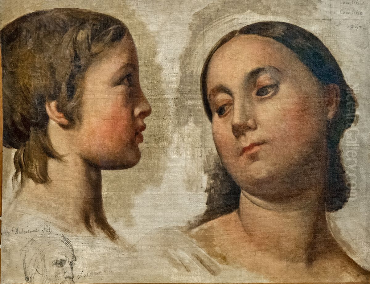 Madame de Laureal and her sonFrancais:Madame de Laureal et son filsItaliano:Madame de Laureal e suo figlio Oil Painting by Jean Auguste Dominique Ingres