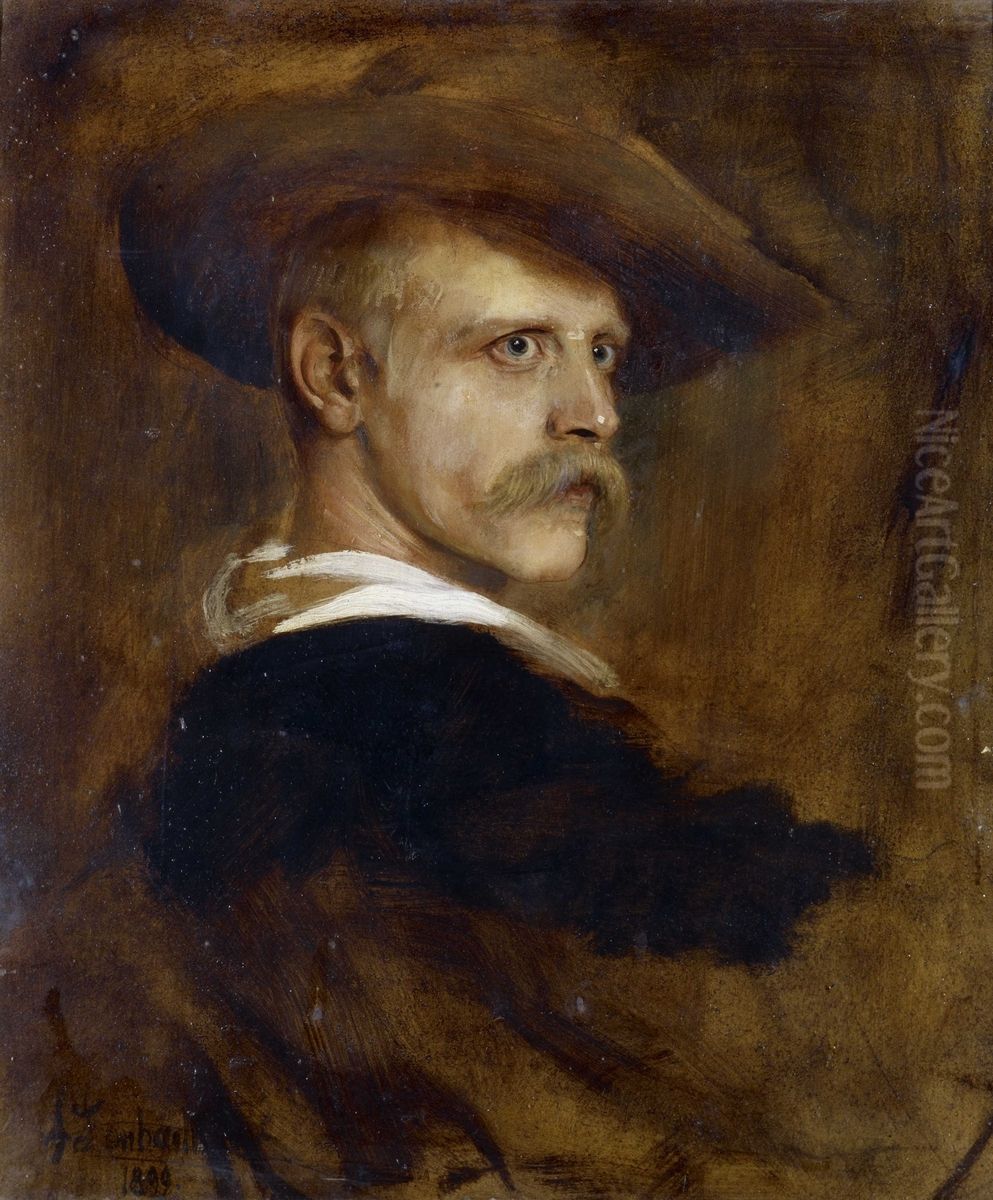 Portrait of Fridtjof Nansen Oil Painting by Lenbach Franz Von