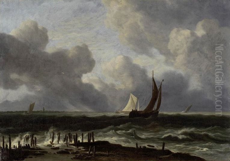 Rough sea Oil Painting by Jacob Van Ruisdael