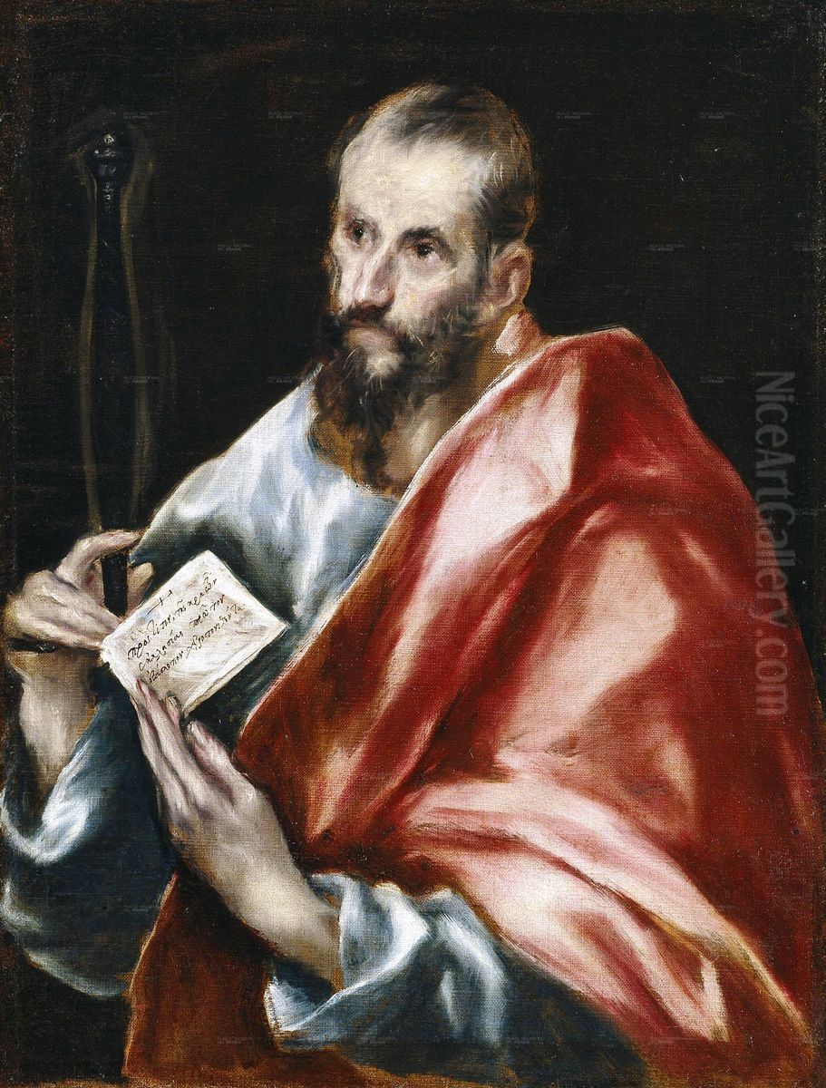 Saint Paul Oil Painting by El Grecoand workshop