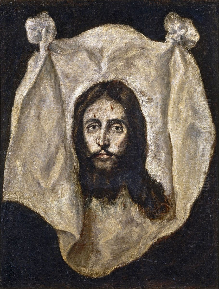 La Santa Faz Oil Painting by El Grecoand workshop