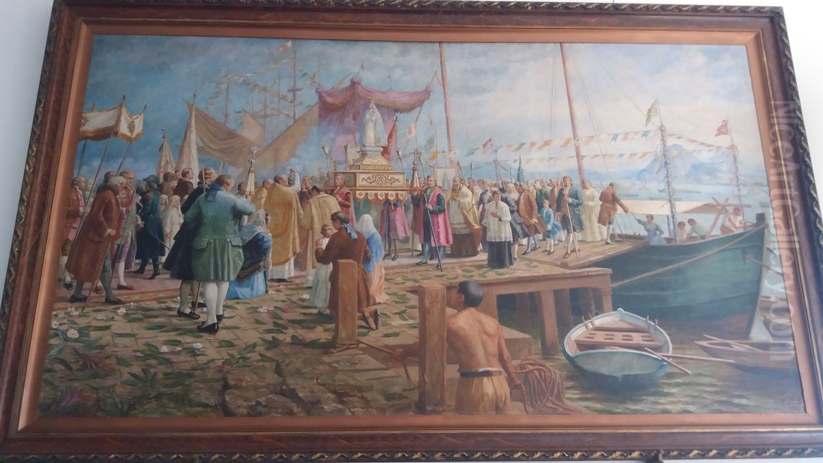 O milagre da seca em 1769 Oil Painting by Benedito Calixto
